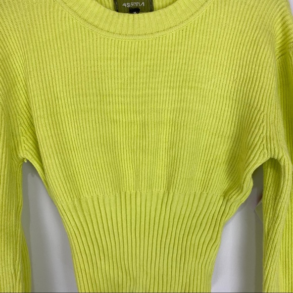 4SI3NNA Ribbed Crop Crewneck Sweater - Picture 6 of 9